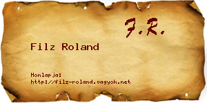 Filz Roland névjegykártya
